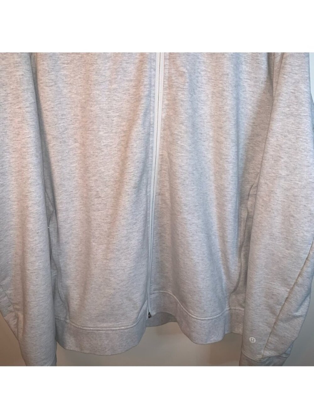 Lululemon City Sweat Full Zip Hoodie Heathered Ultra Light Grey / Sea Salt XXL - Picture 13 of 13